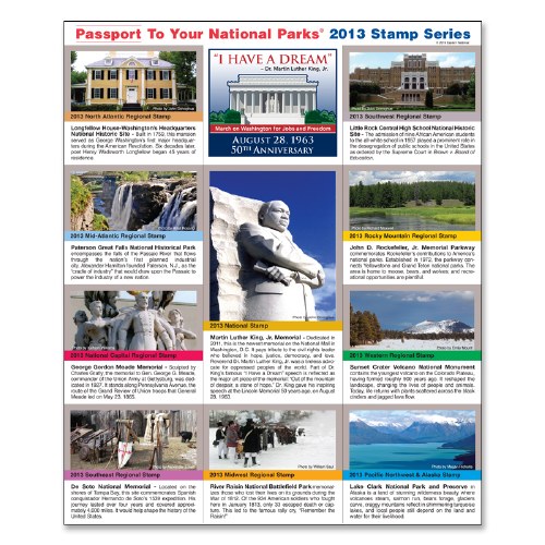 2013 Passport Stamp Set Shop Americas National Parks